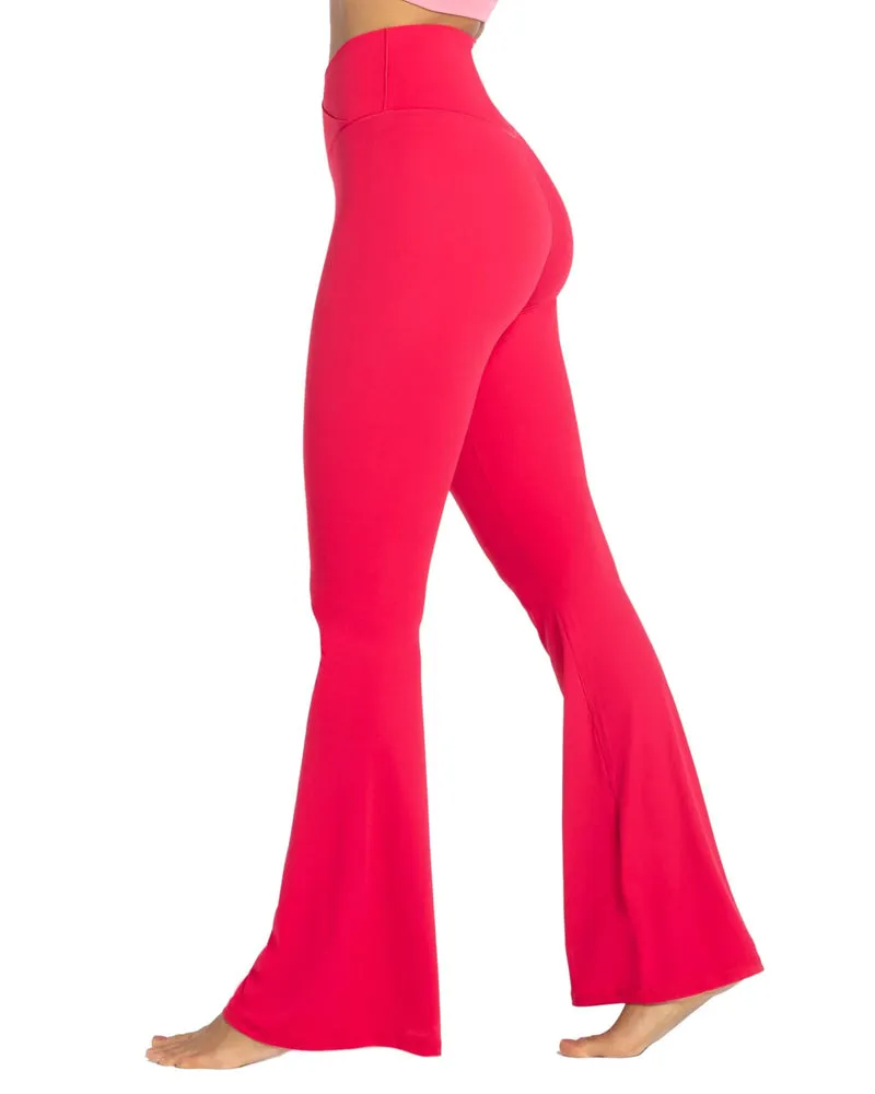 32'' Women's Cross Waist Flared Leggings