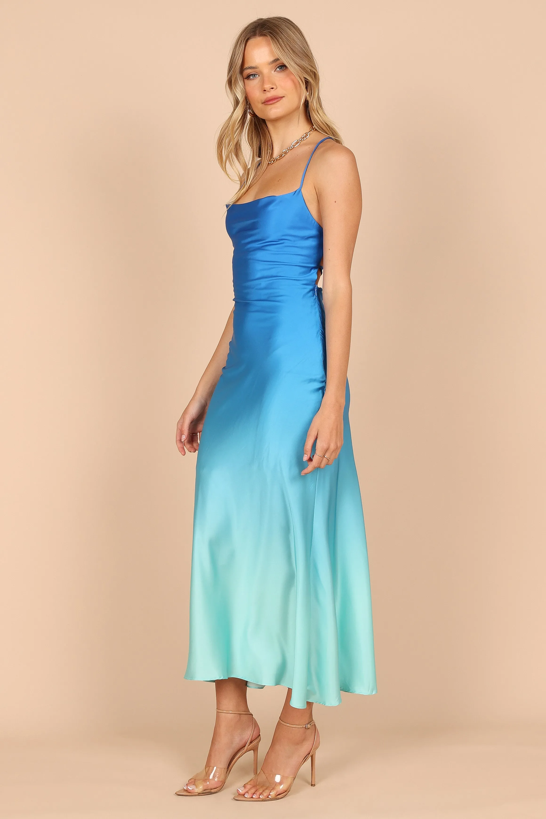 Alle Gradient Midi Slip Dress - Blue