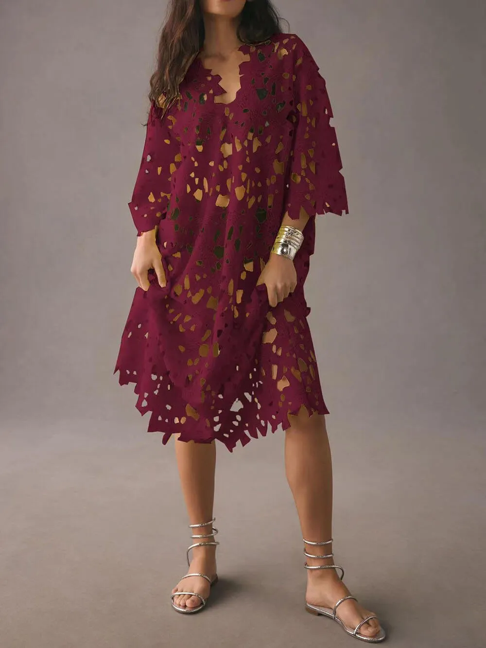 Amalfi - Coast Lace Cover-Up Midi Dress