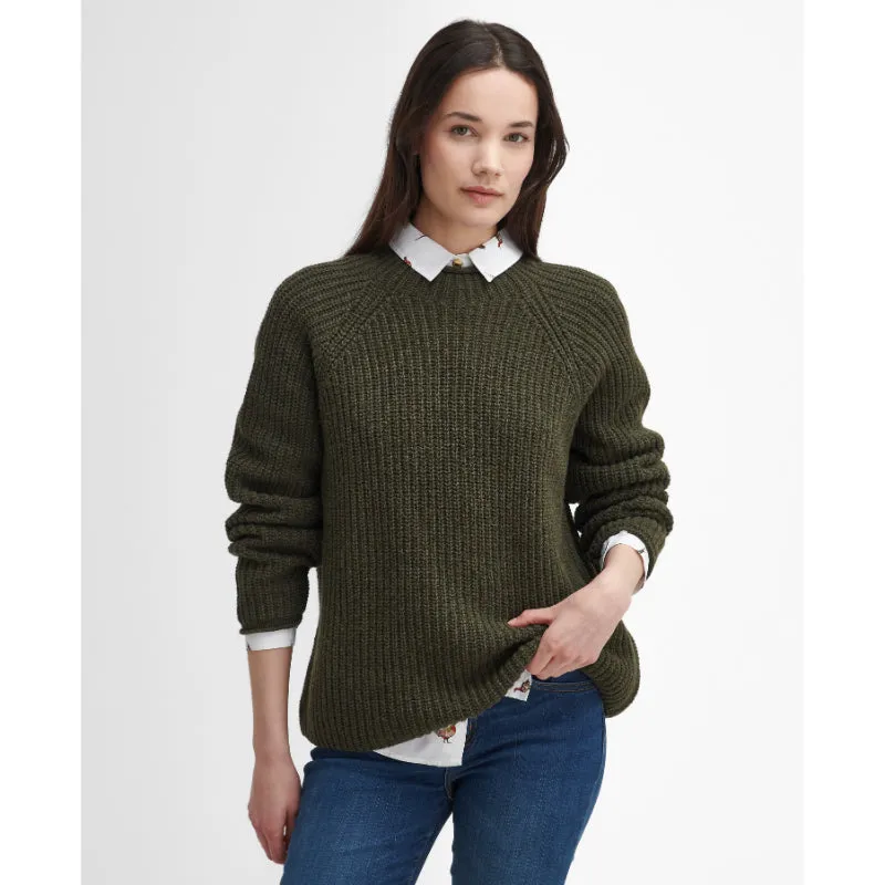 Barbour Willows Knitted Ladies Jumper - Olive