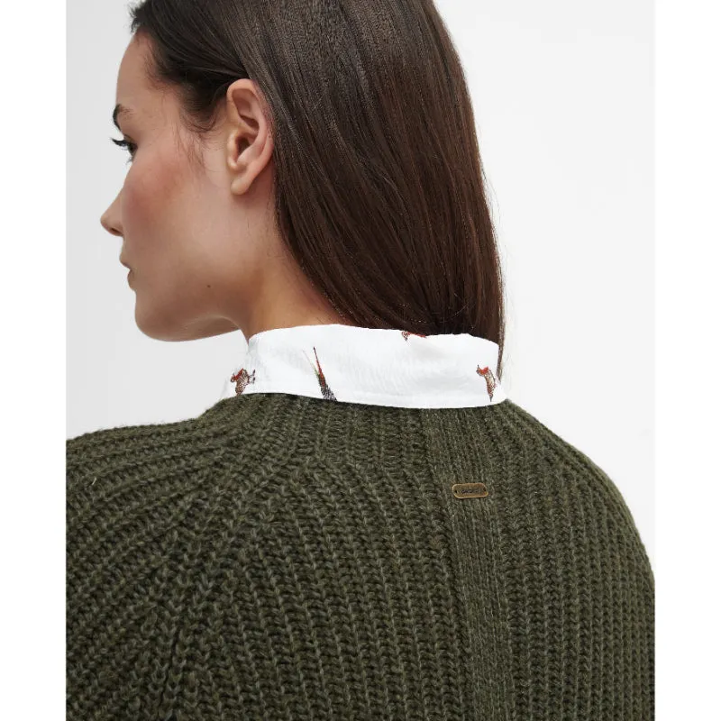 Barbour Willows Knitted Ladies Jumper - Olive