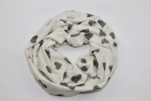 Black Hearts Infinity Scarf