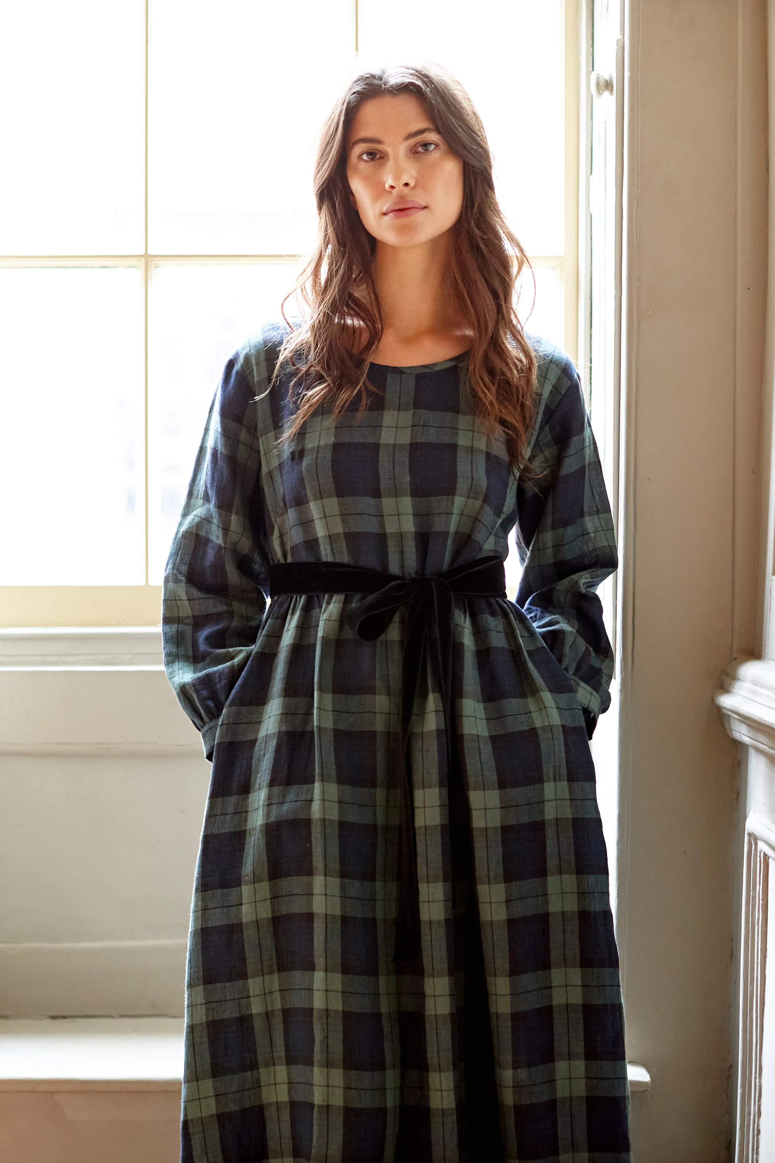 Blackwatch Linen Lavenham Dress