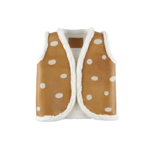 Caro Gilet | Mushroom | Toast Grain Leather