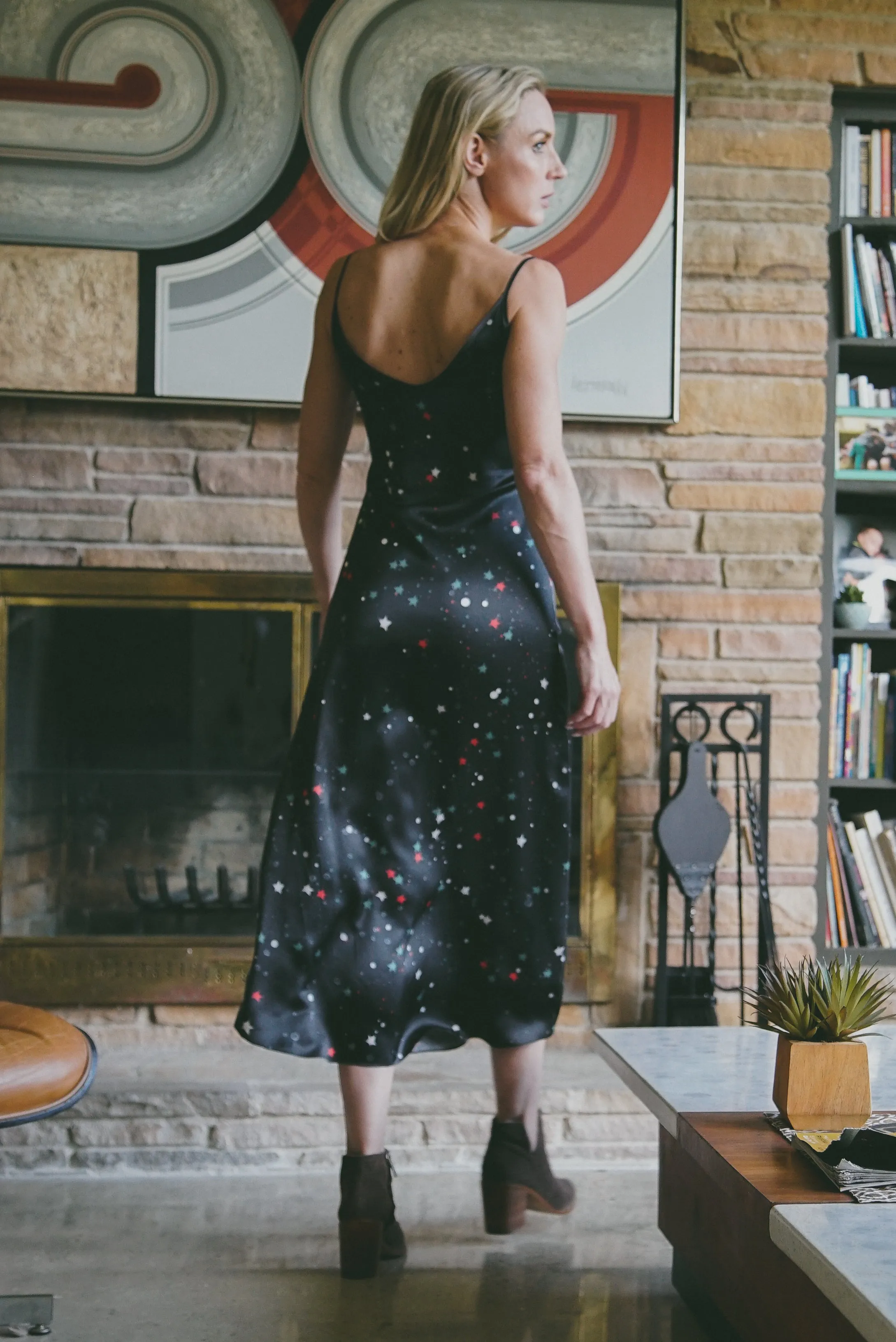 Celestial Andromeda Silk Slip Dress