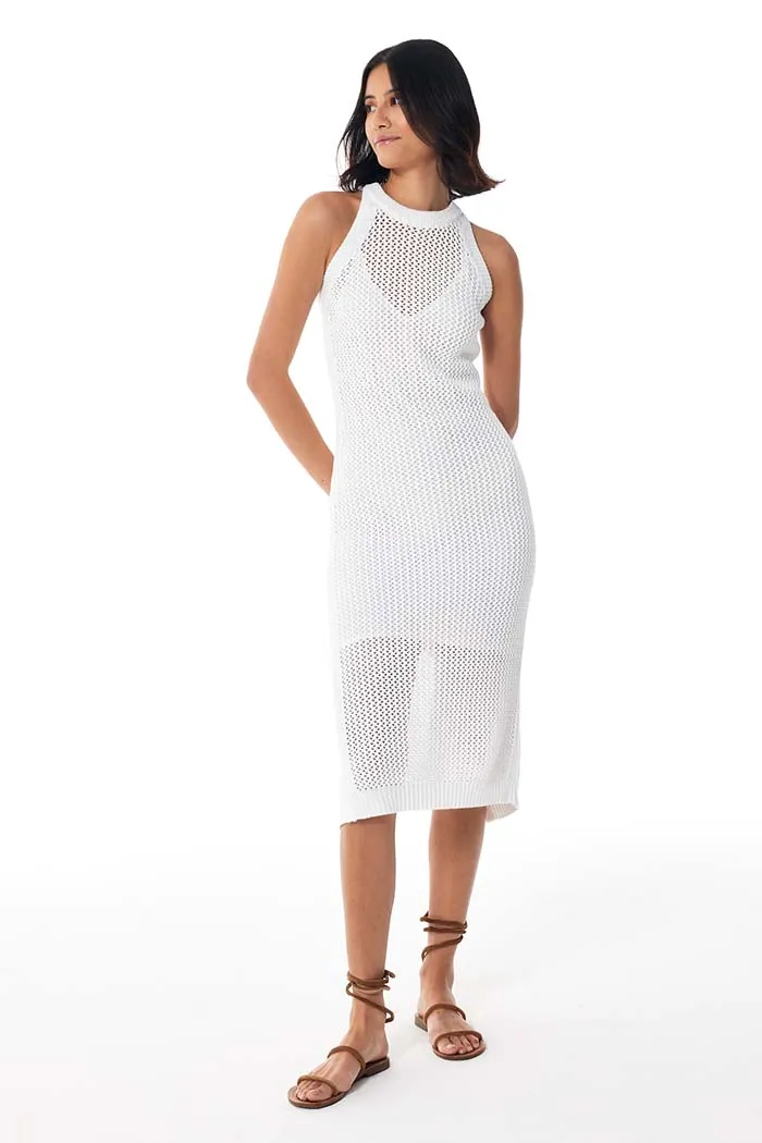 Chev Crochet Dress // Bone