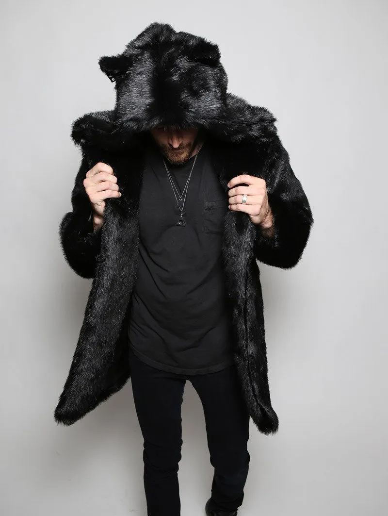 Classic Men's Faux Fur Coat | Black Panther