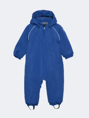 Color Kids Boys Skiing Overall Solid Blue