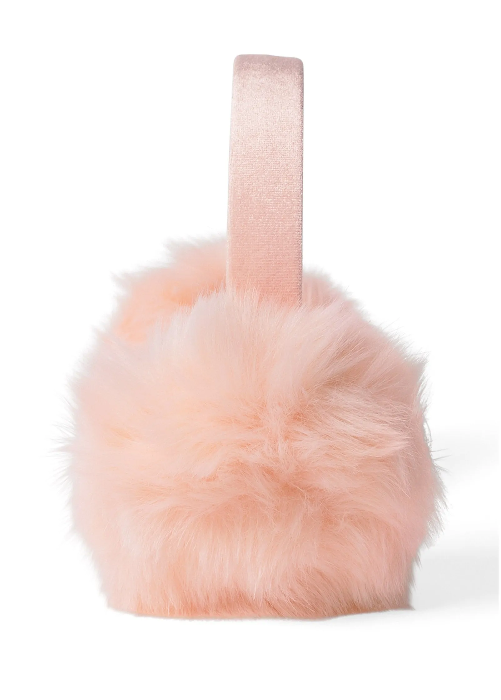 Faux-Fur Ear Muffs - Pale Pink