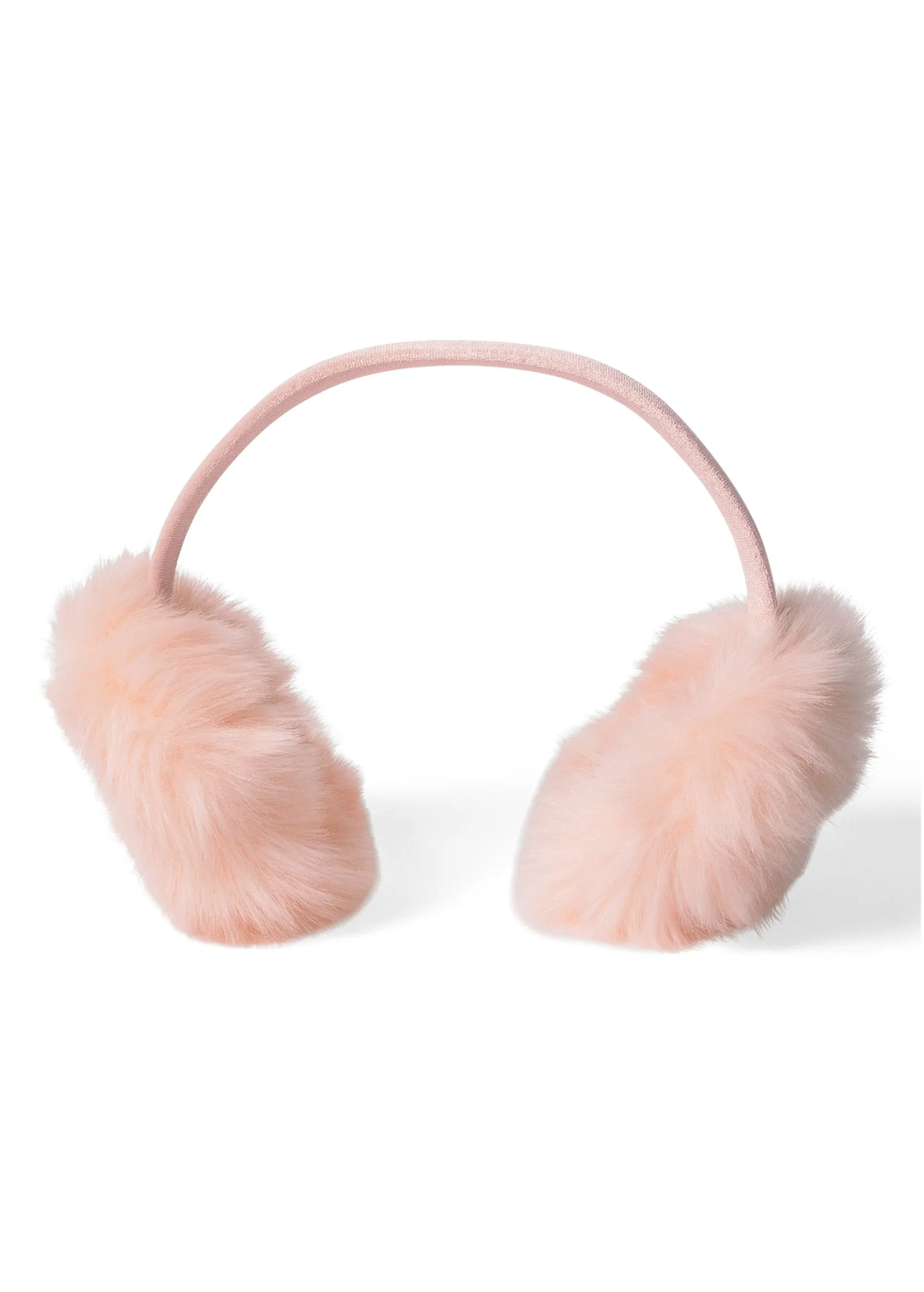 Faux-Fur Ear Muffs - Pale Pink