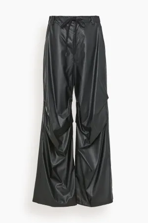 Faux Leather Pant in Black