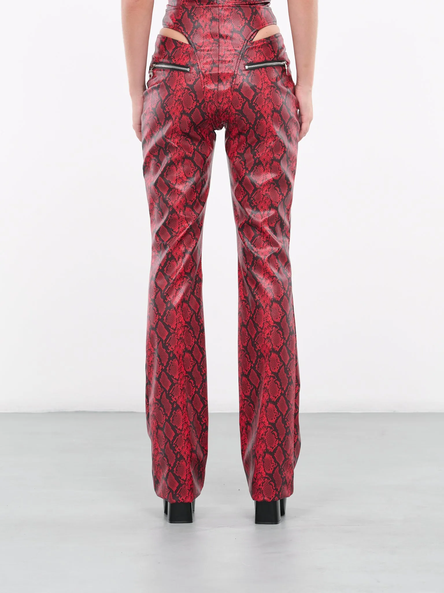 Faux-Leather Trousers (P01-610-BLOOD-RED)