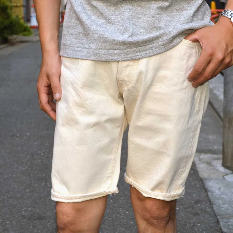 FULL COUNT×BEARS' "1904EC" 5POCKET DENIM SHORTS ECRU