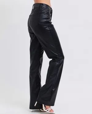 Judy Blue Plus High Waist Faux Leather Bootcut Pant