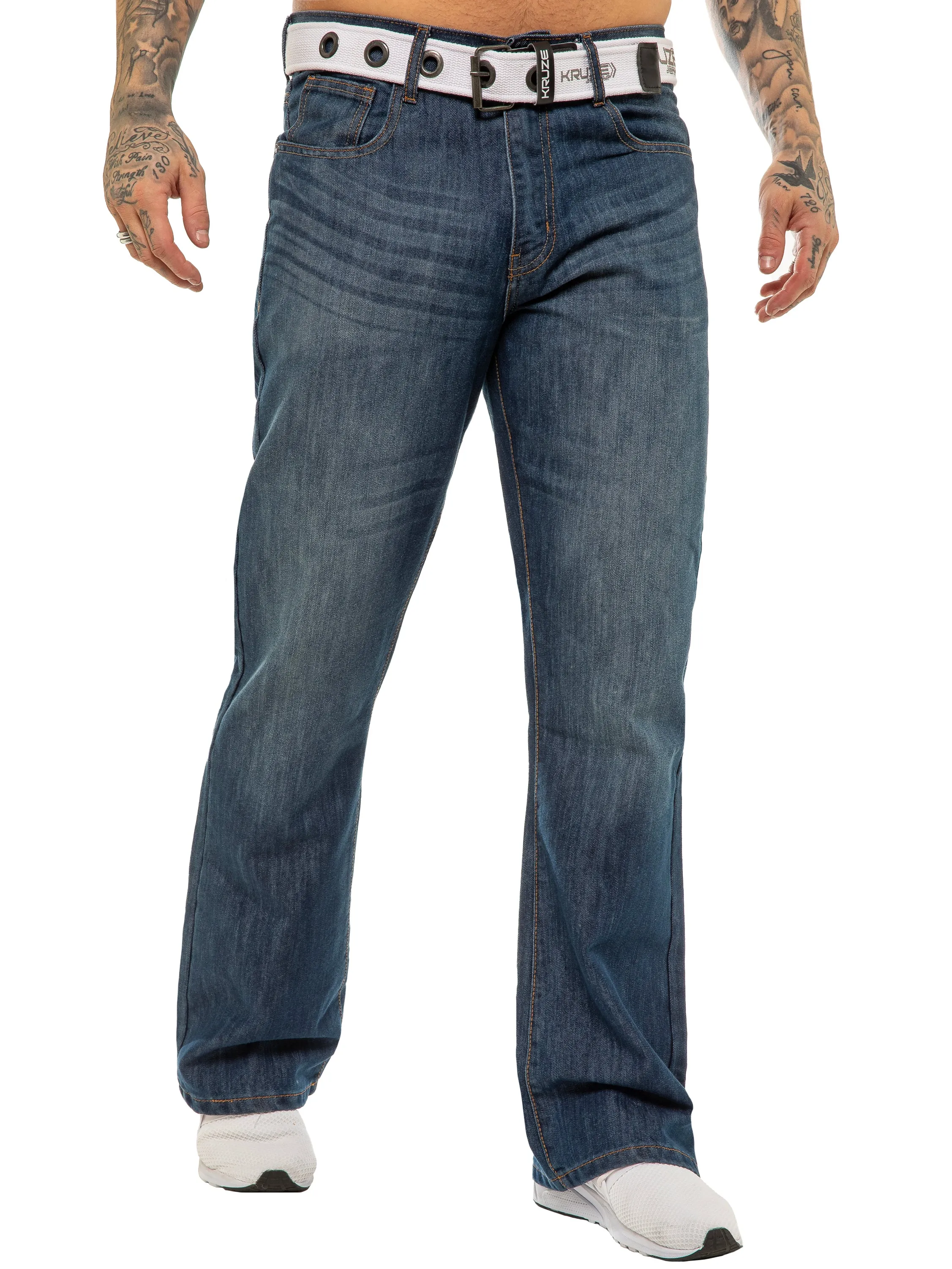 Kruze | Mens Bootcut Denim Jeans