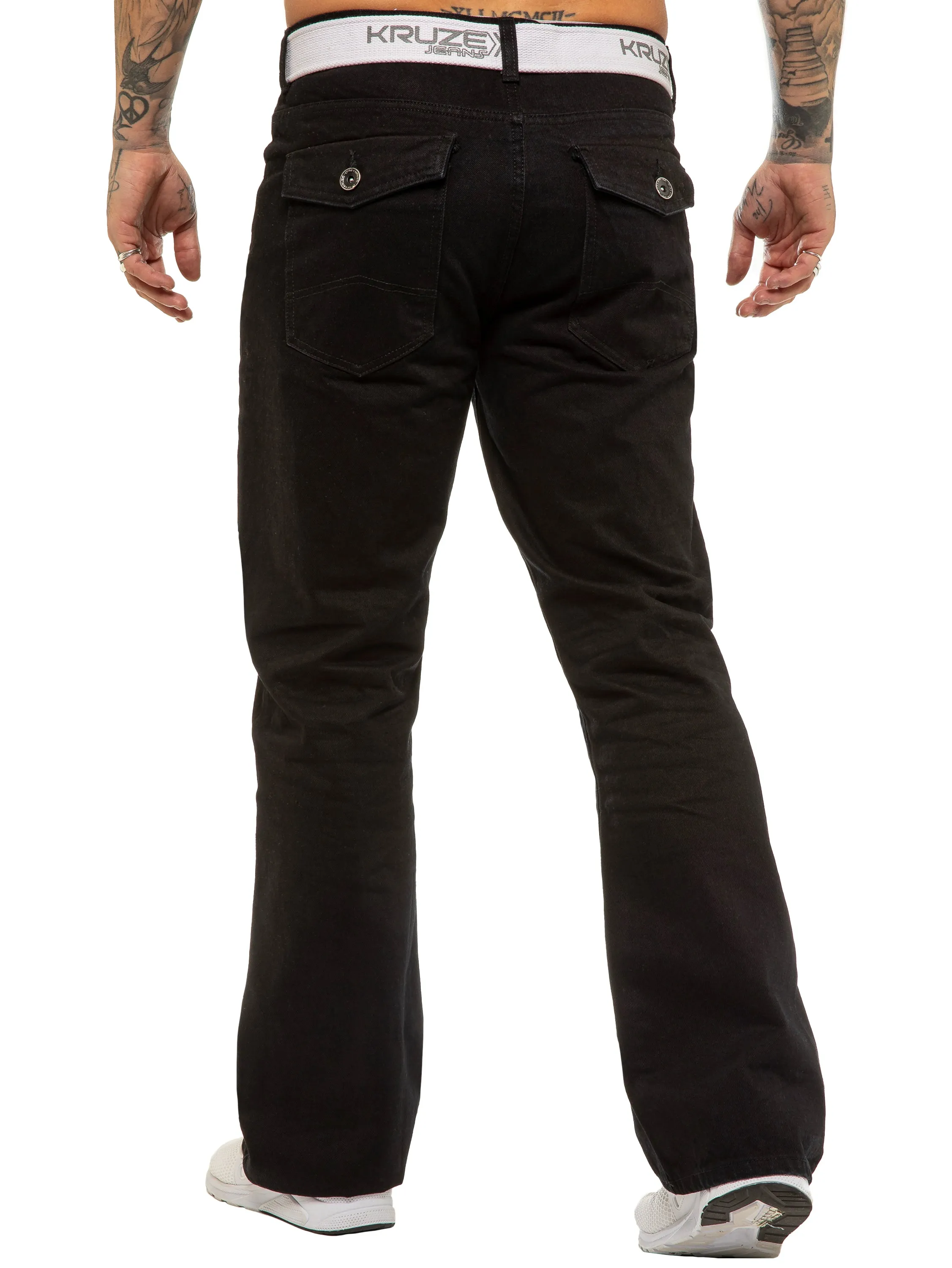 Kruze | Mens Bootcut Denim Jeans