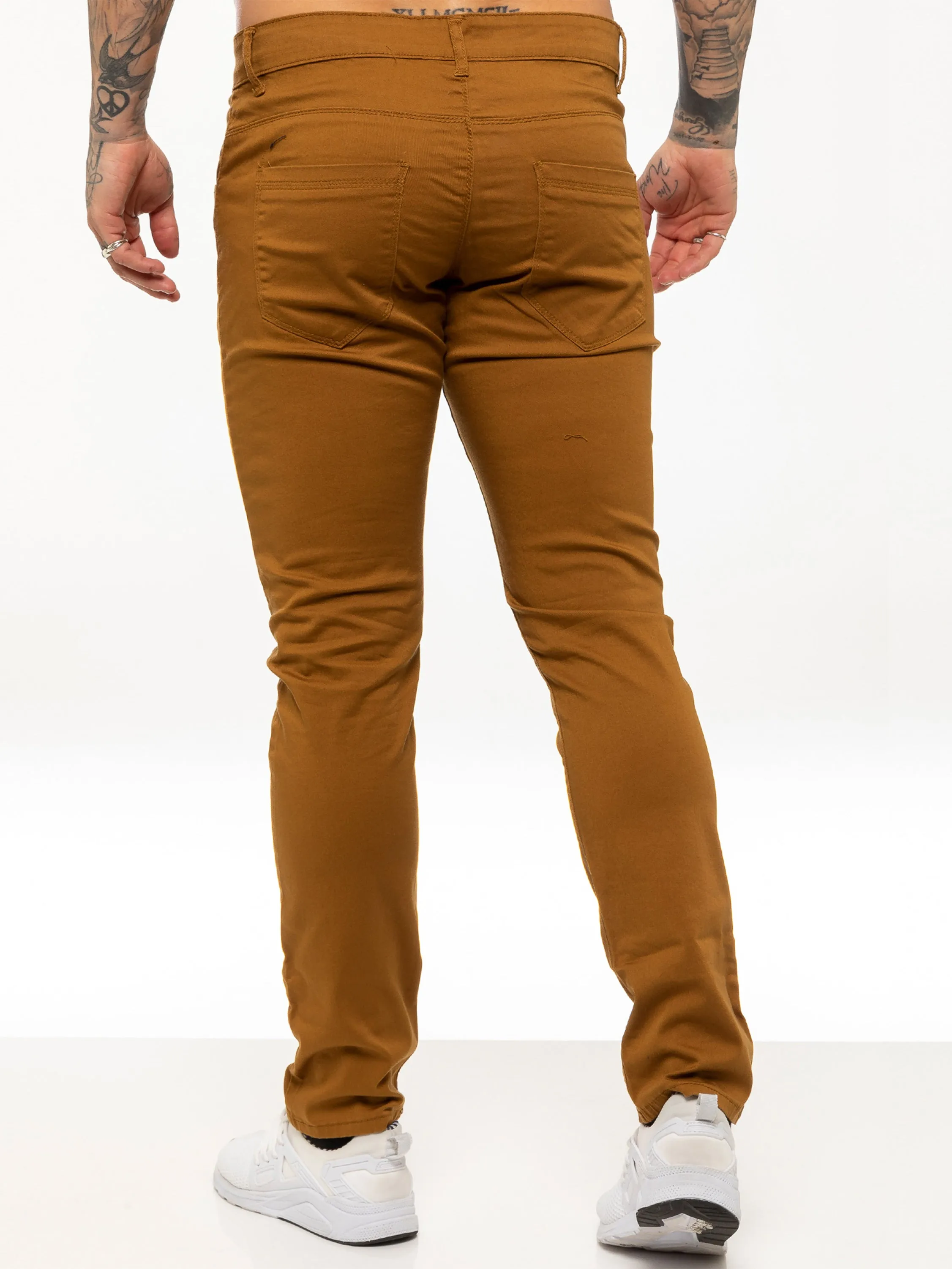 Kruze | Mens Slim Fit Stretch Chinos