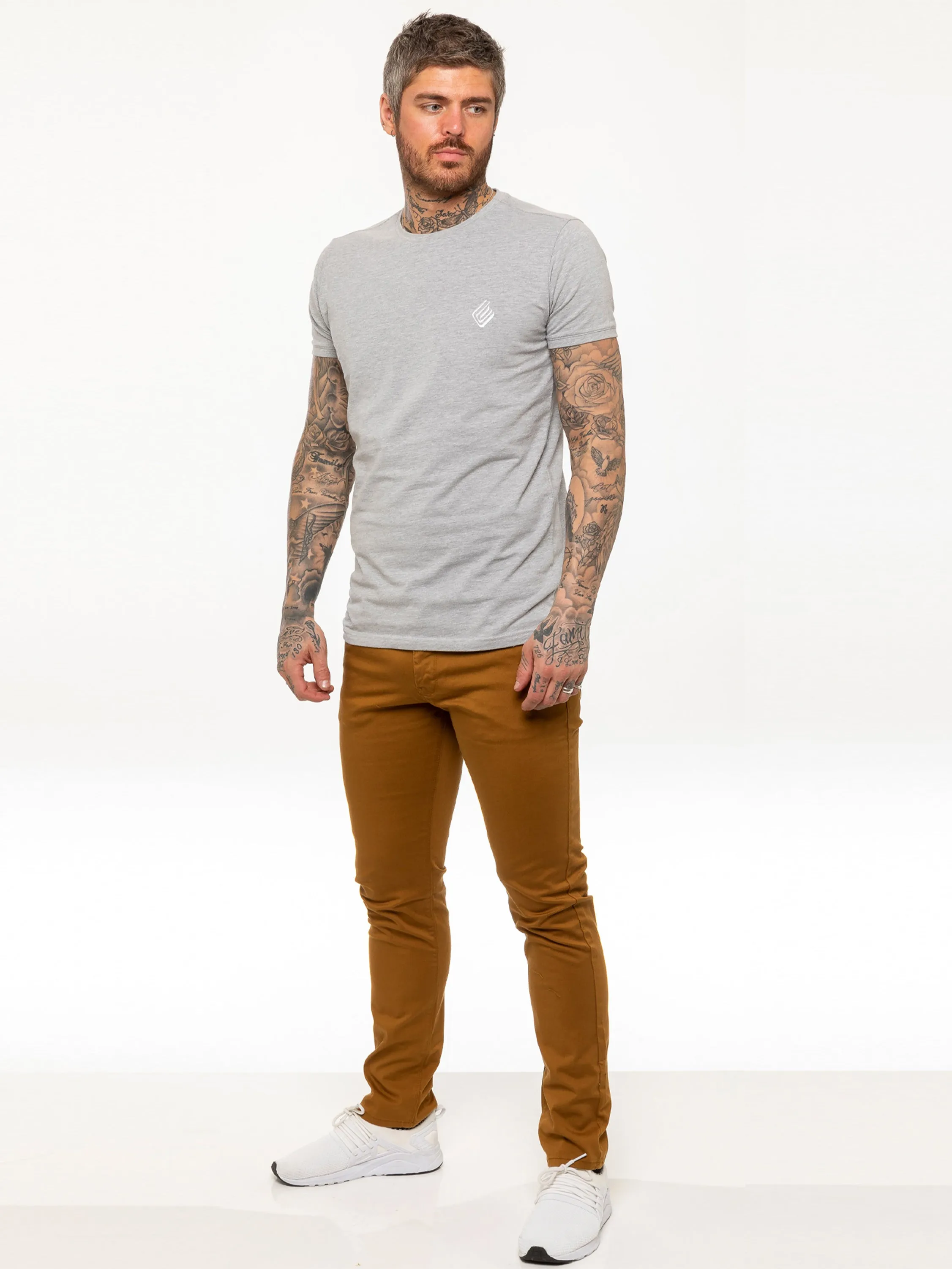 Kruze | Mens Slim Fit Stretch Chinos