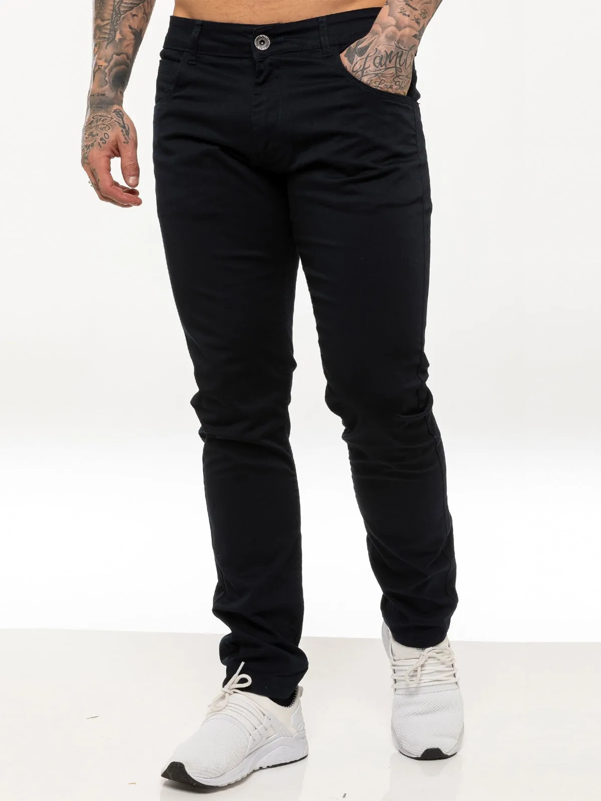 Kruze | Mens Slim Fit Stretch Chinos