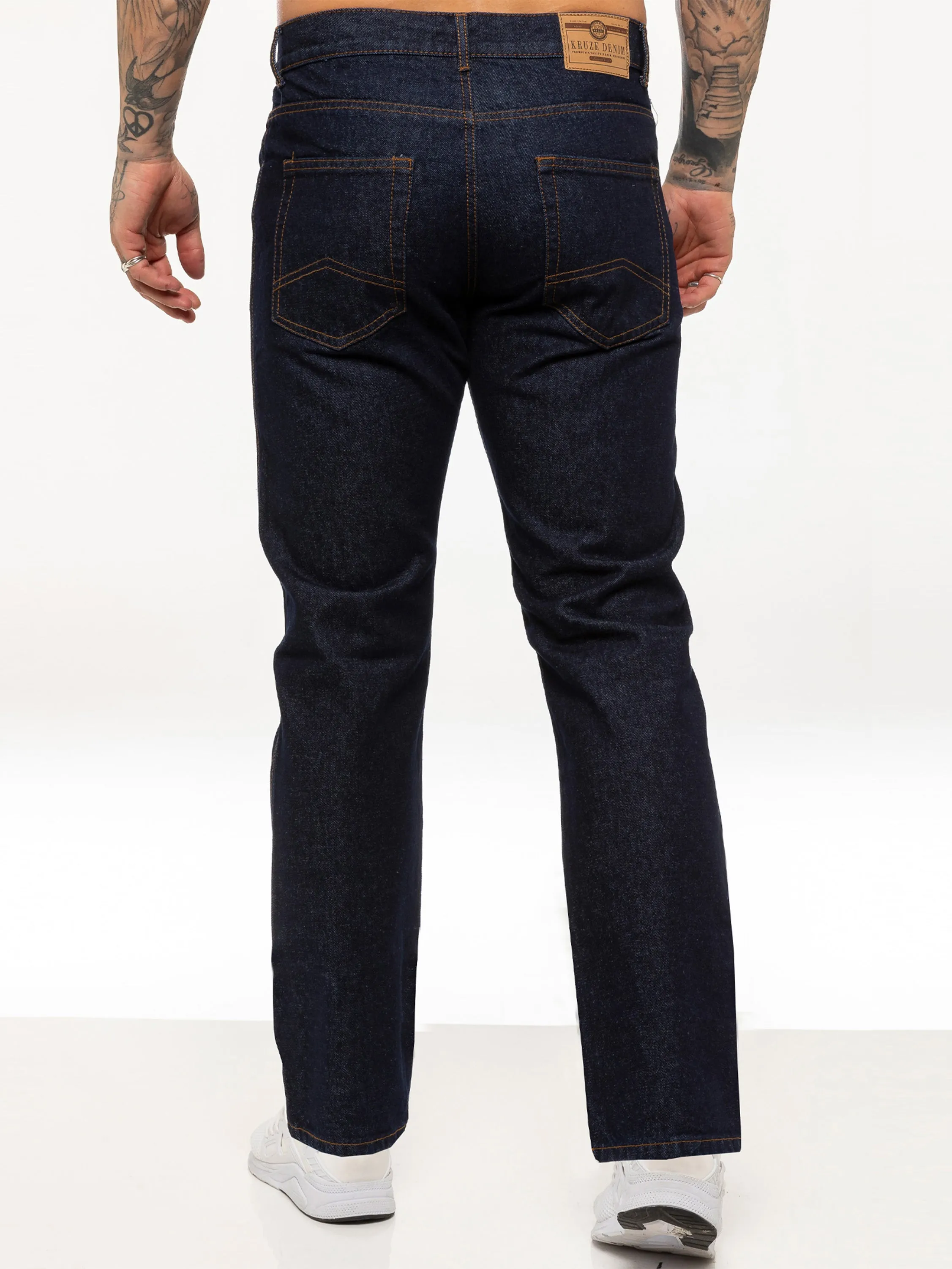 Kruze | Mens Straight Leg Denim Jeans