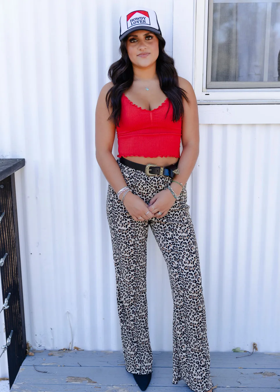 Living in Leopard Flare Pants