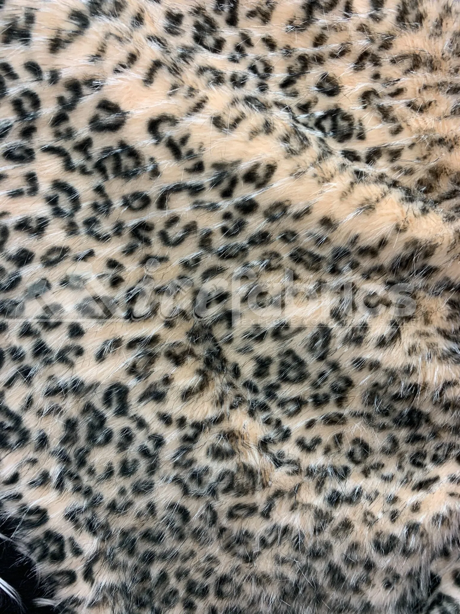 Long Pile Fake Animal Leopard Faux Fur Fabric By The Yard | Fur Material