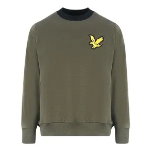 Lyle & Scott Large Eagle Logo Green Sweater