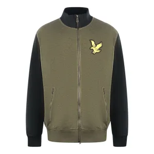 Lyle Scott Large Golden Eagle Chest Logo Green Zip Up Jumper