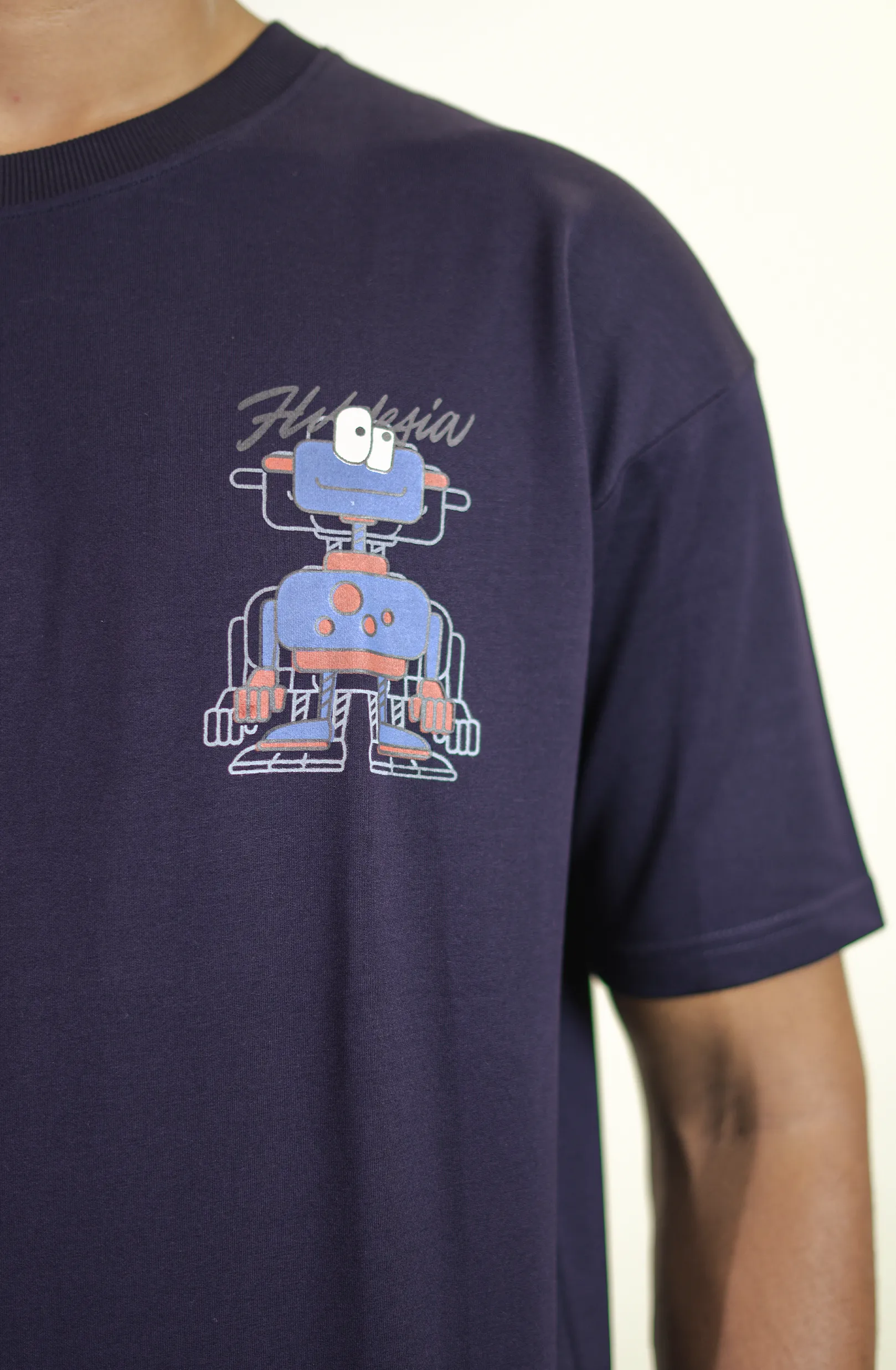 Mecha Drop Tee - Navy Blue