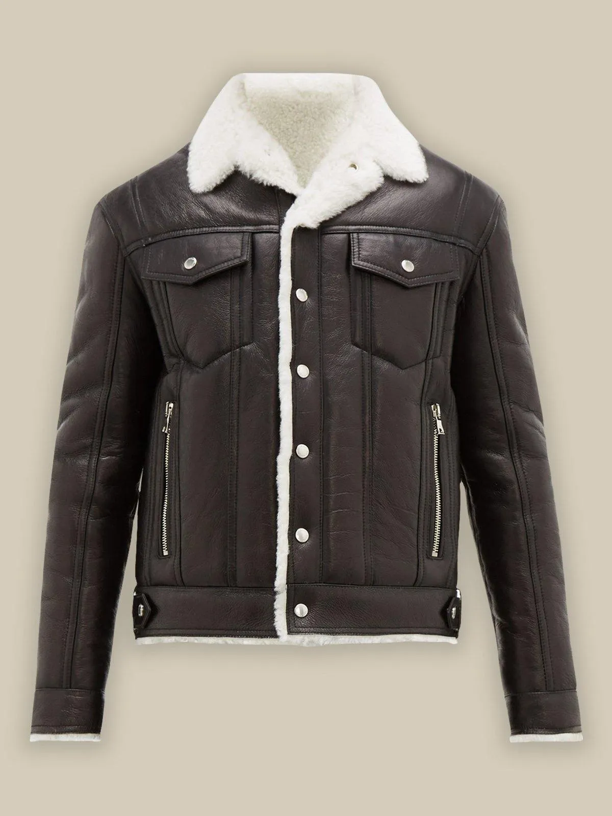 MEN STREETSTYLE SHEARLING JACKET