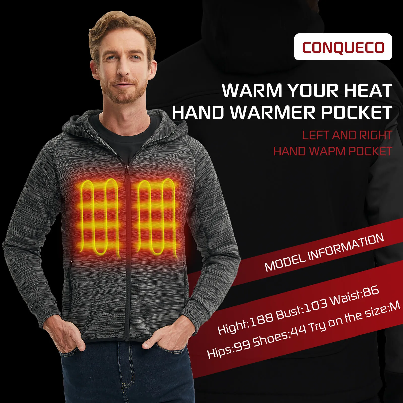 Men's And Women's Unisex Heated Activewear Jacket