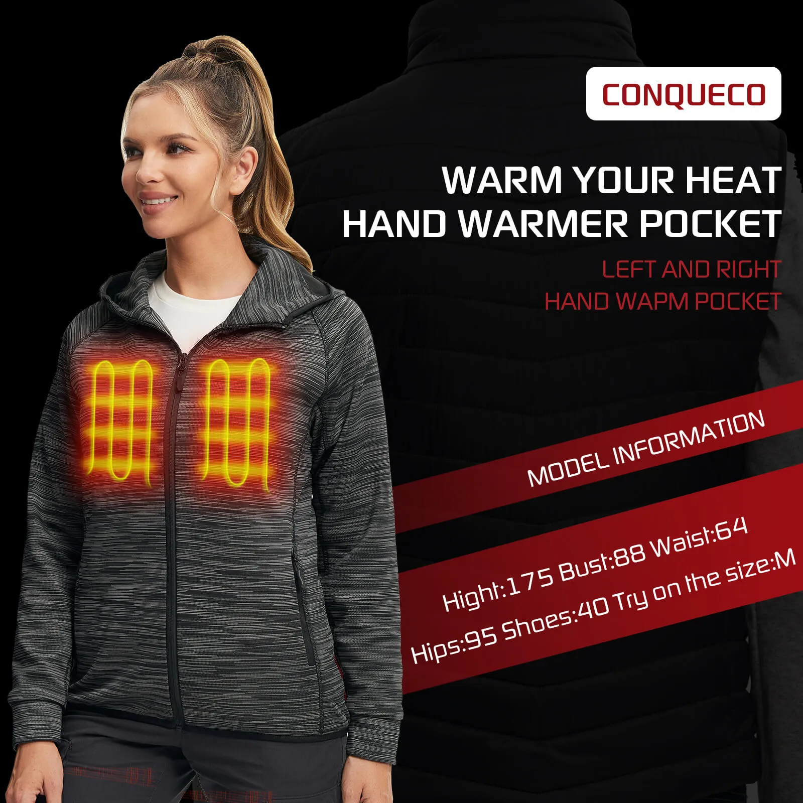 Men's And Women's Unisex Heated Activewear Jacket