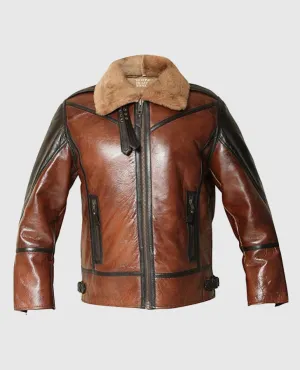 Men's B3 Shearling Aviator Distressed Jacket