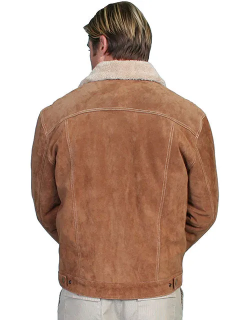 Men's Leather Jacket Collection: Scully Casual Suede w Faux Fur