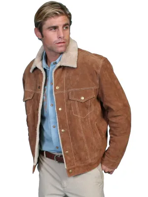 Men's Leather Jacket Collection: Scully Casual Suede w Faux Fur