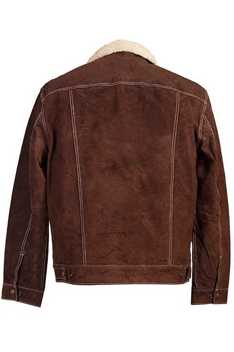 Men's Leather Jacket Collection: Scully Casual Suede w Faux Fur