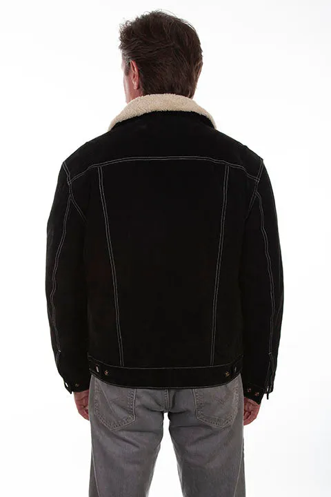 Men's Leather Jacket Collection: Scully Casual Suede w Faux Fur