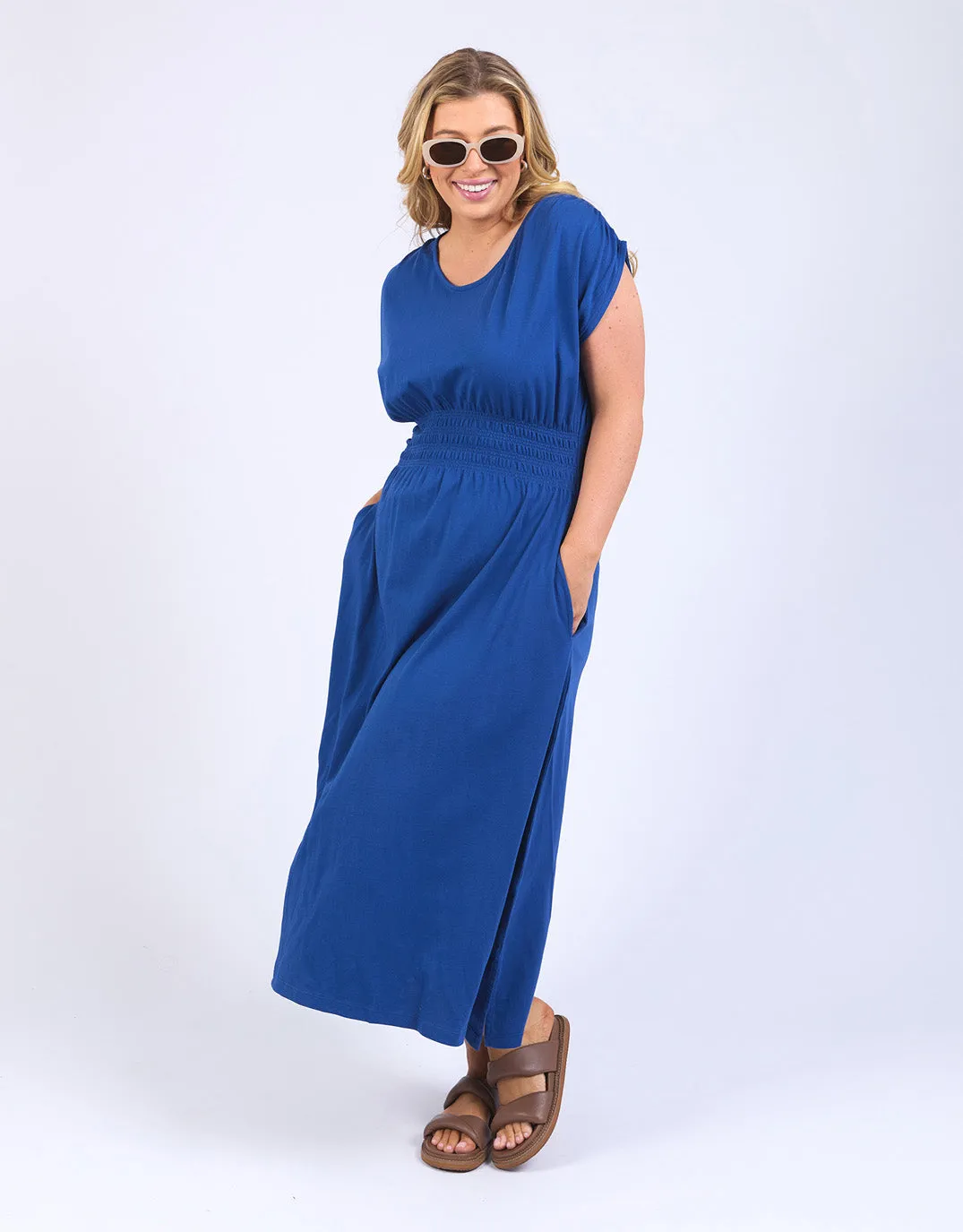 Nelle Midi Dress - Royal Blue