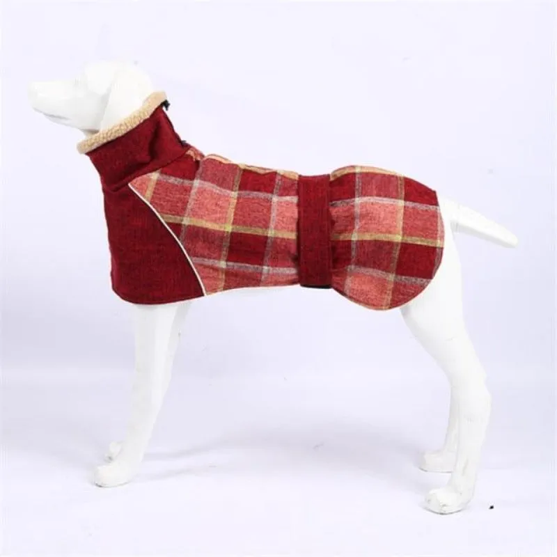 Plaid Hunting Lodge Large Dog Coat