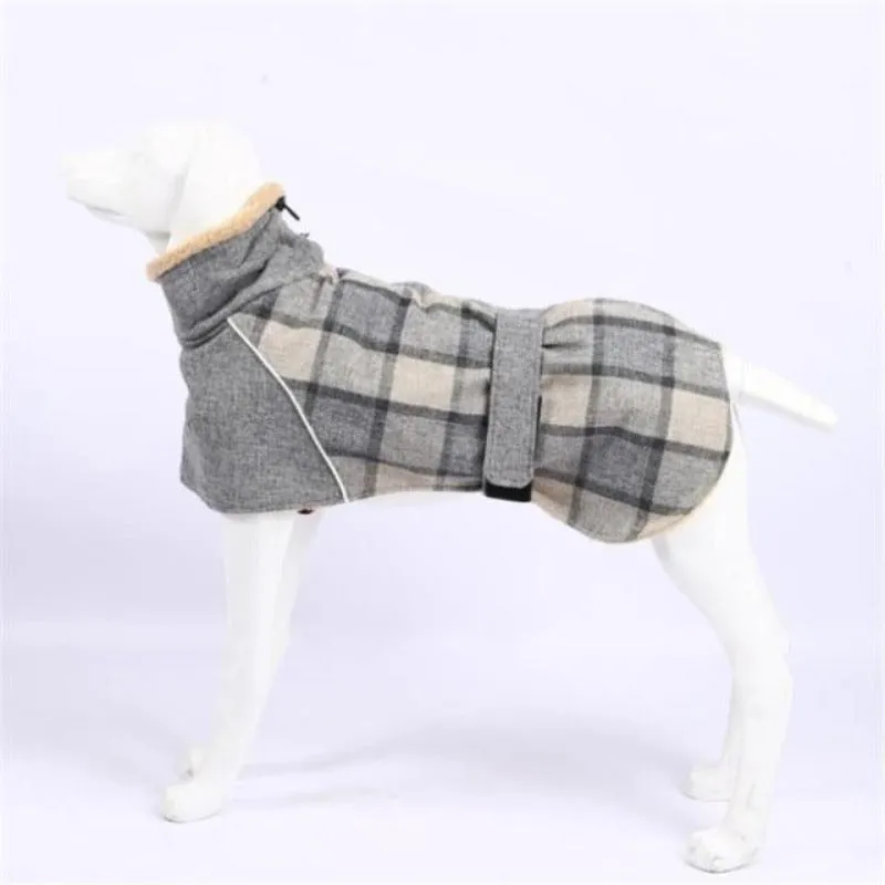 Plaid Hunting Lodge Large Dog Coat