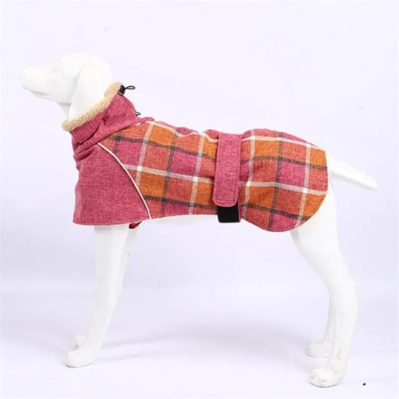 Plaid Hunting Lodge Large Dog Coat