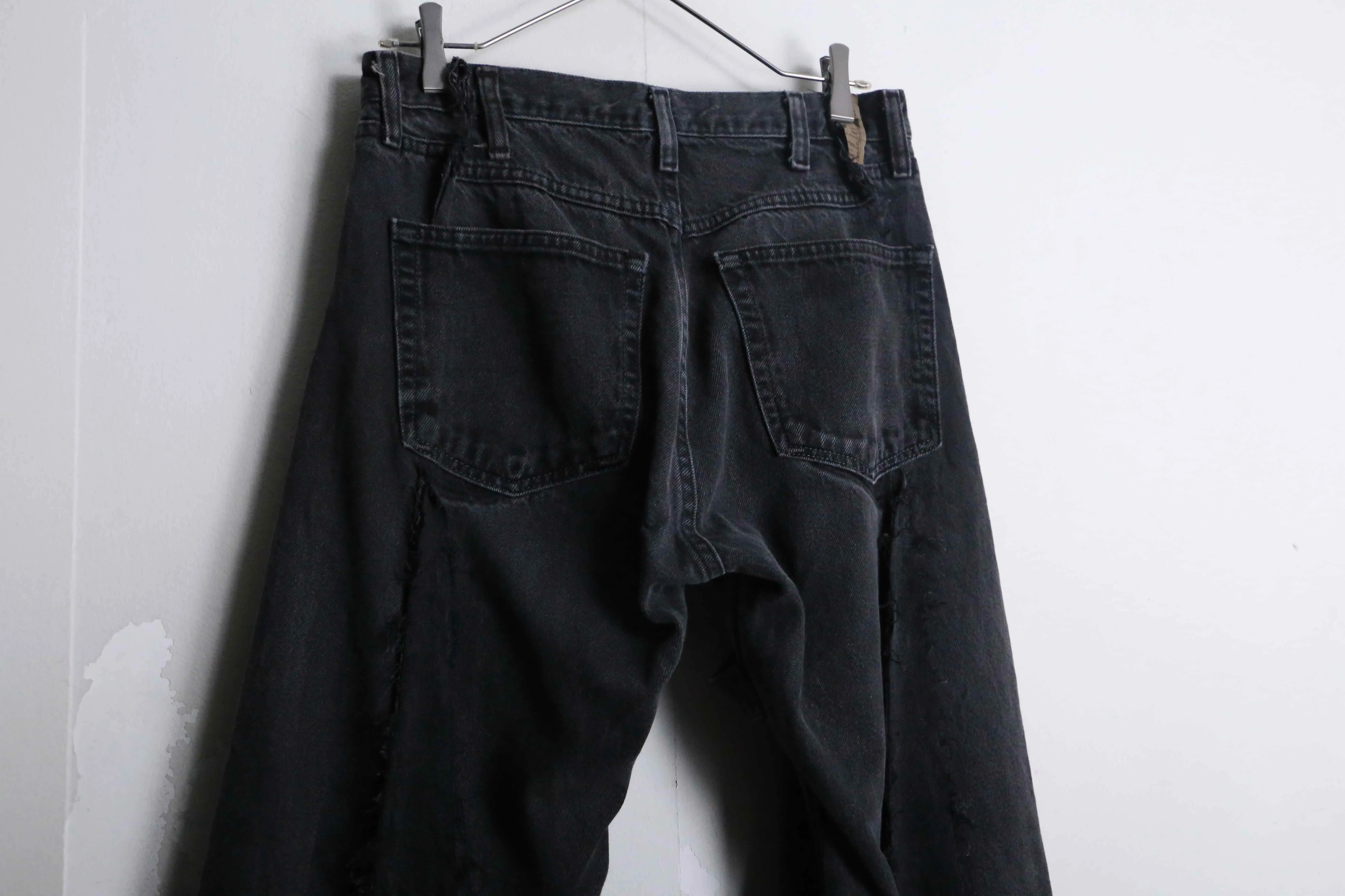 "Re:make" super flare black denim