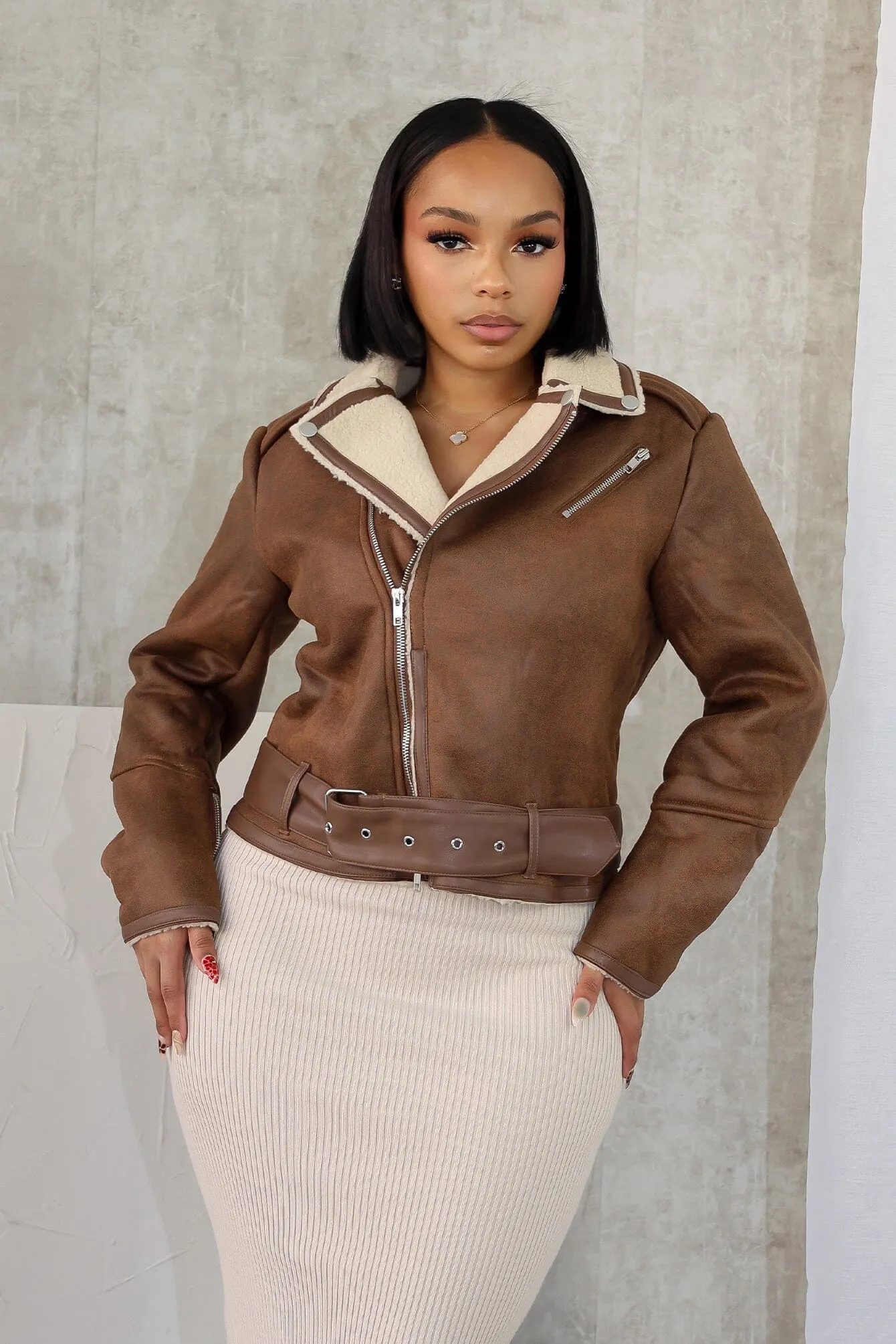 Sammie Faux Leather Mustang Jacket