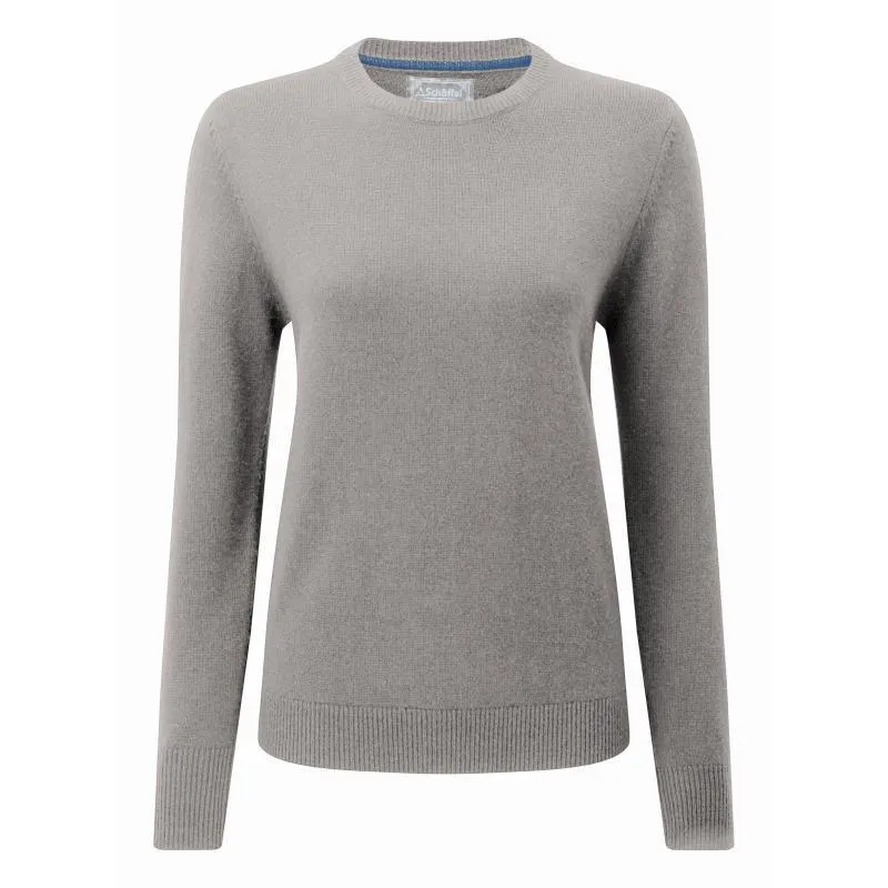 Schoffel Ladies Merino Crew Neck Jumper - Silver Grey