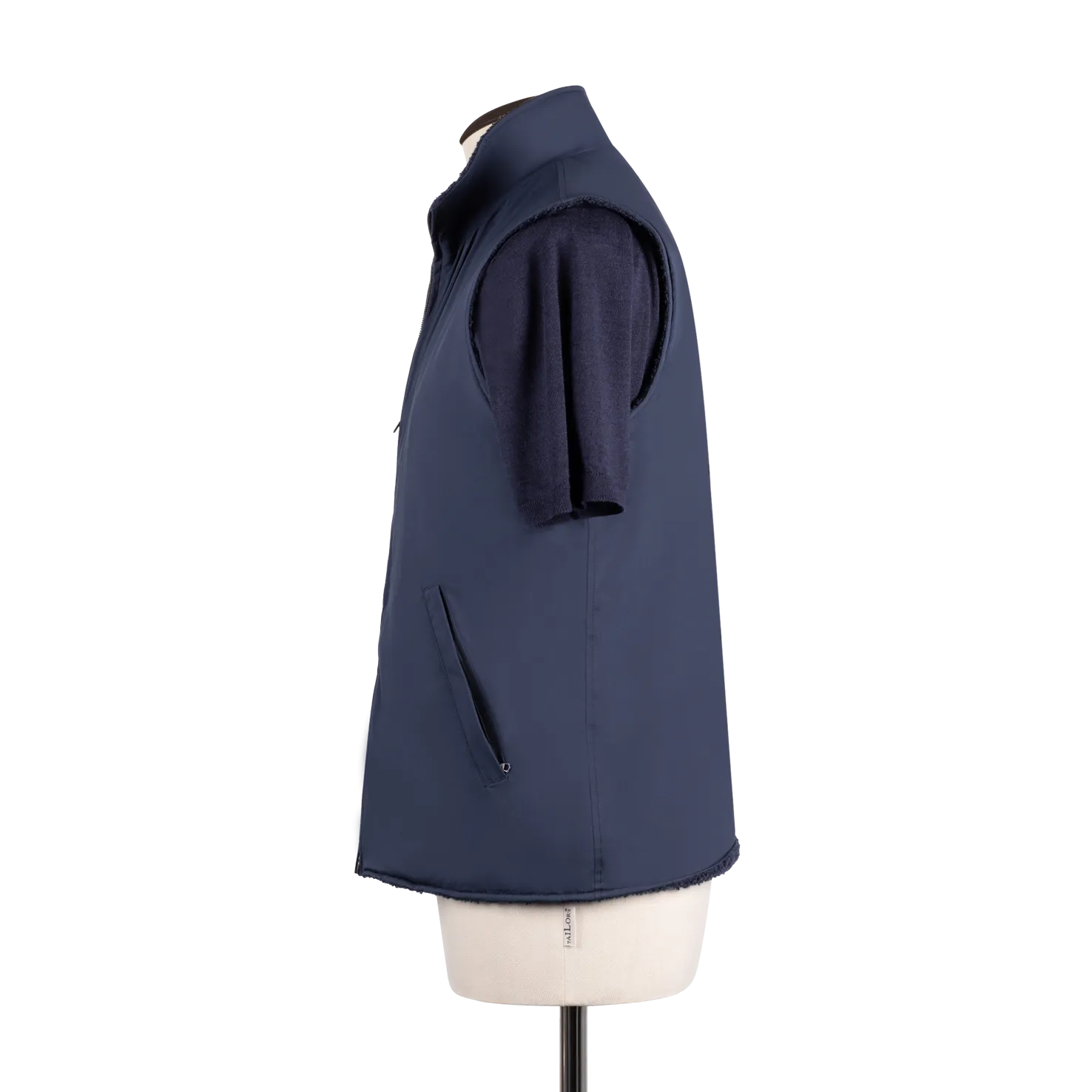 Technical Zip Gilet in Navy