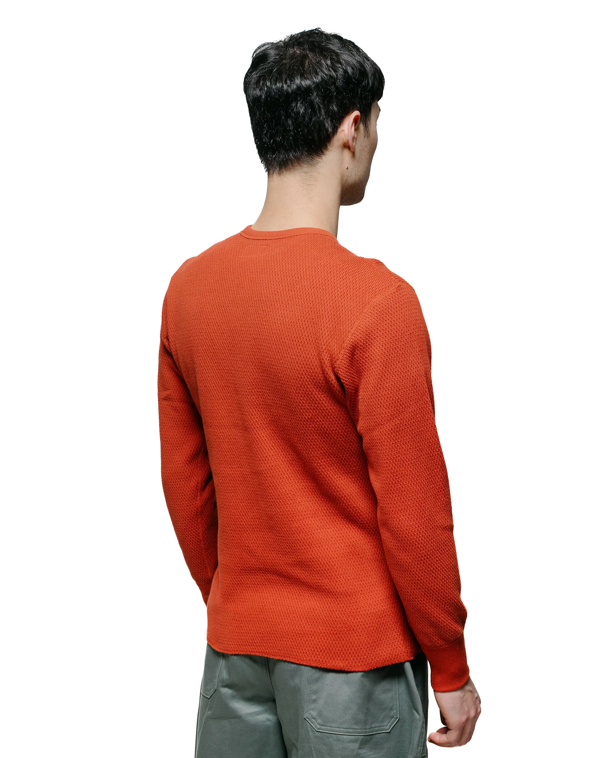 The Real McCoy's MC23115 Honeycomb Thermal Shirt Blood Red