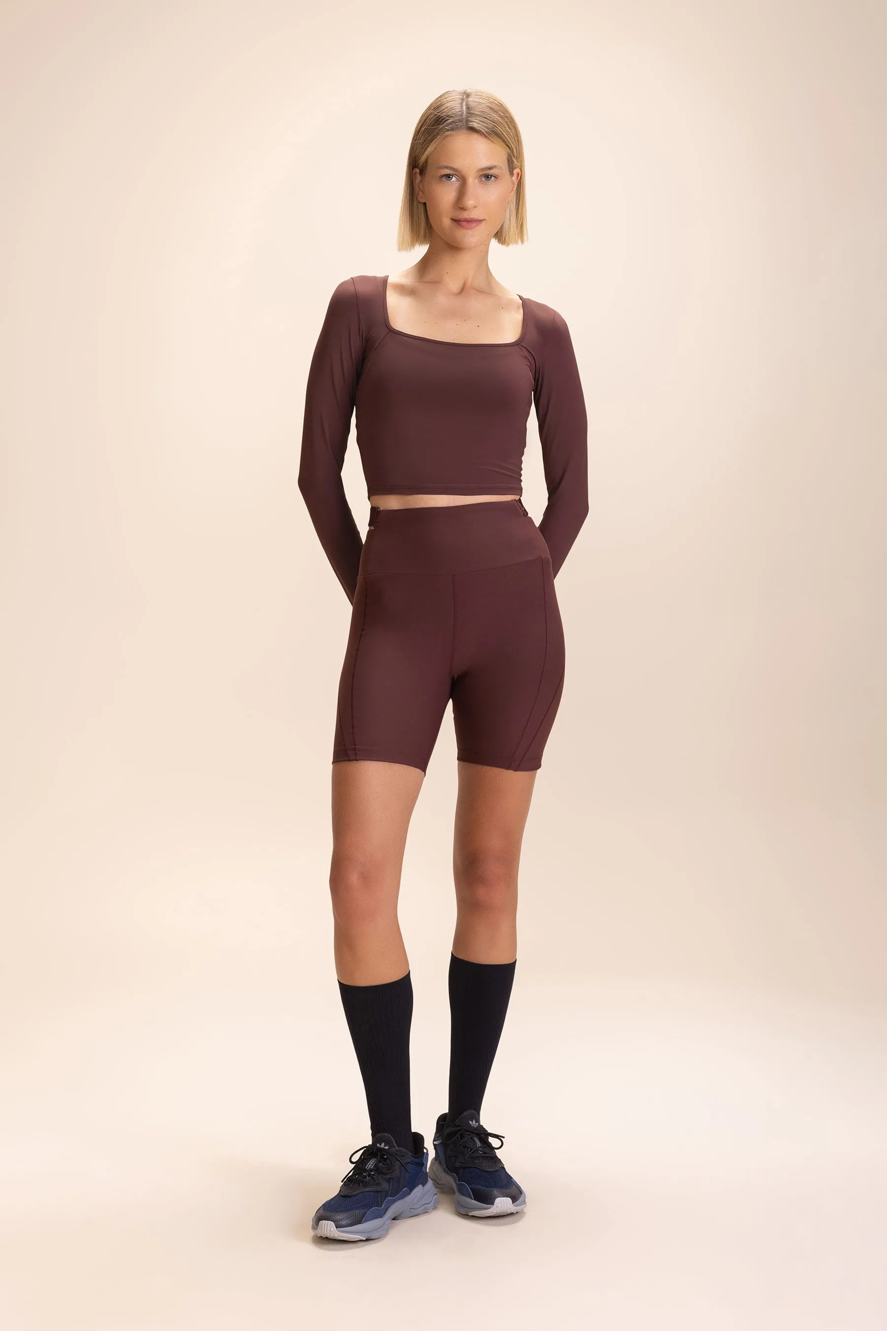 Thermo Skin Long Sleeve Crop T-Shirt