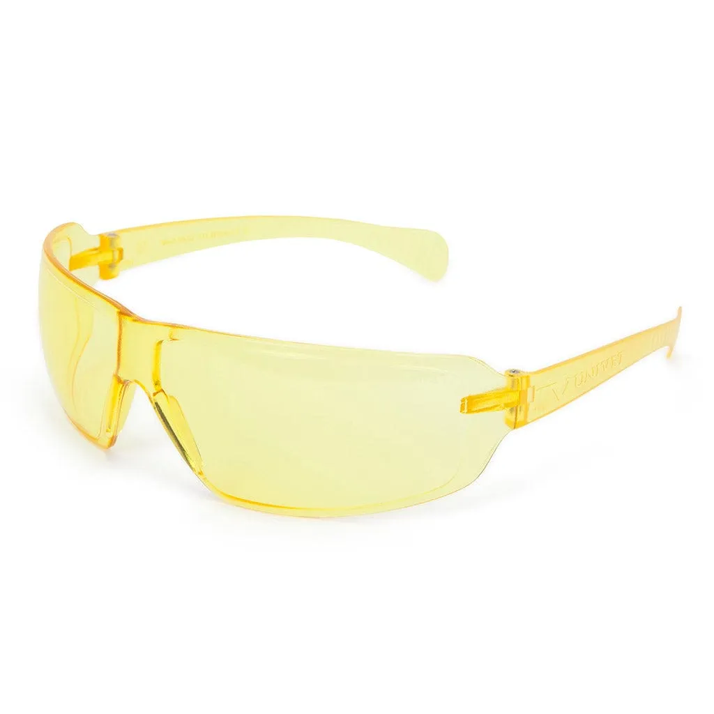 Univet 553Z Zero Noise Safety Glasses Yellow Lens