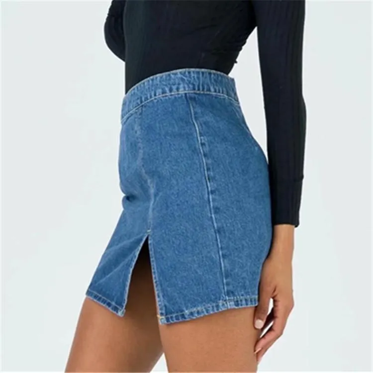 Women High Waist Denim Skirt